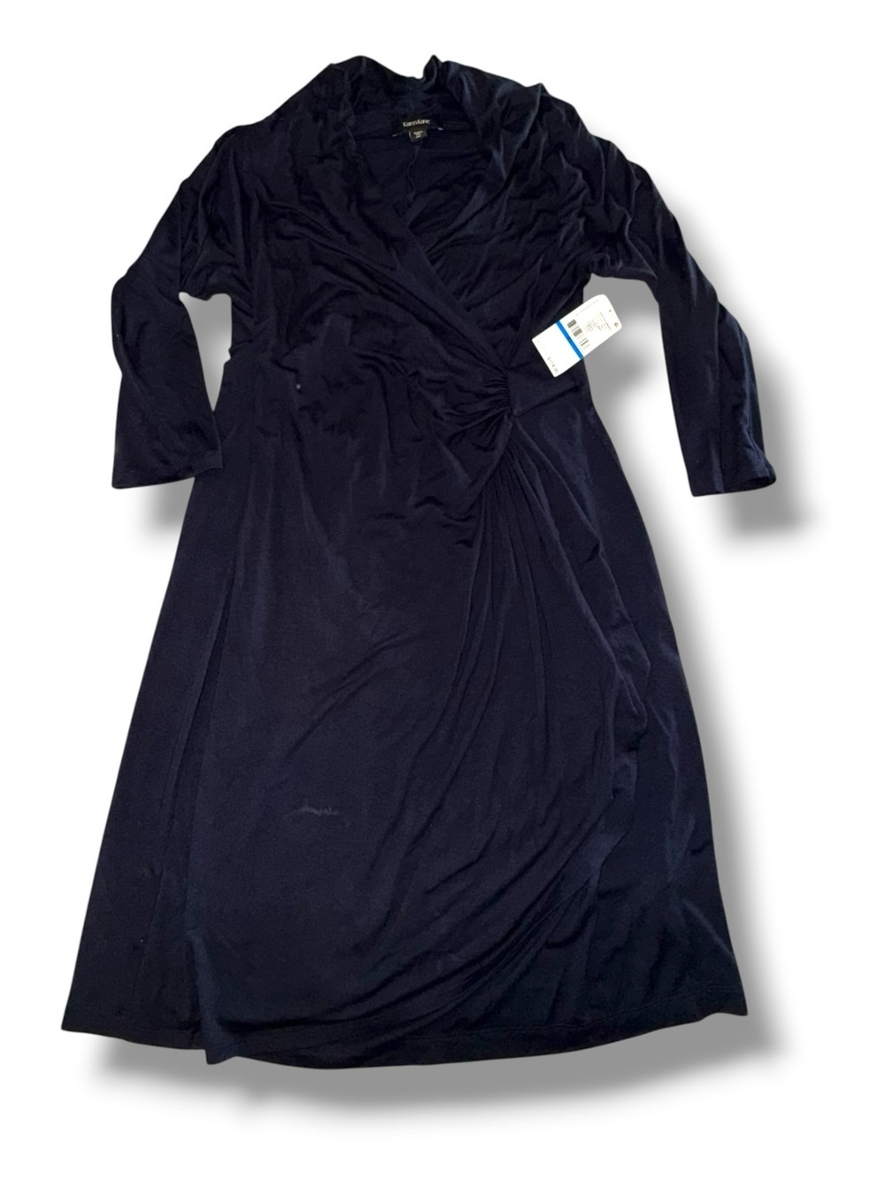 NWT KAREN KANE Cascade Wrap Dress - XL Navy - Picture 5 of 14